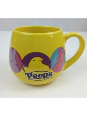 2021 Just Born Frankford Candy Candy Yellow Peeps Coffee Cup 3.5" Tall
